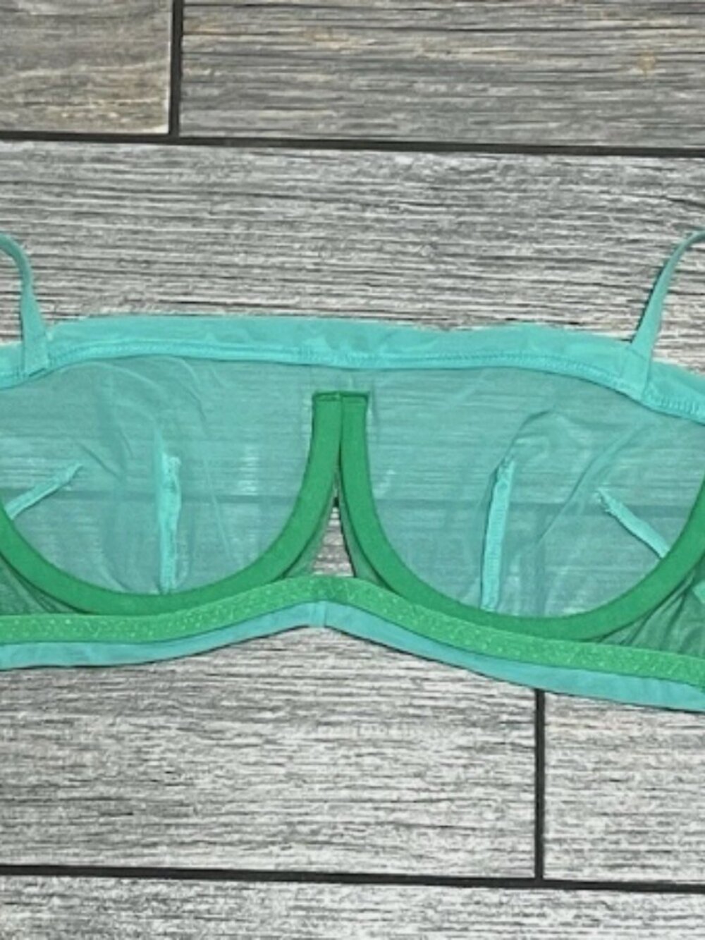 NWT We Are HAH by Free People Sheer Wired Bra 30-38B 30B 32B 34B 36B 38B Teal